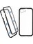 iPhone 16E Kılıfı Çift Taraflı Temperli Cam Manyetik Şeffaf Telefon Kılıfı-Siyah (Yurt Dışından) 1