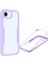 iPhone 16E Kılıfı Akrilik+Tpu Şeffaf Telefon Kılıfı Pet Ekran Filmi-Mor (Yurt Dışından) 1