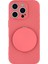 iPhone 16 Pro Kılıfı Düz ​​kenar Koruma Tpu+Pc Telefon Kılıfı Aynalı Ayaklı-Açık Kırmızı (Yurt Dışından) 3