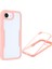 iPhone 16E Kılıfı Akrilik+Tpu Şeffaf Telefon Kılıfı Pet Ekran Filmi-Pembe (Yurt Dışından) 1
