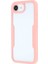 iPhone 16E Kılıfı Akrilik+Tpu Şeffaf Telefon Kılıfı Pet Ekran Filmi-Pembe (Yurt Dışından) 5