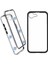 iPhone 16E Kılıfı Çift Taraflı Temperli Cam Manyetik Şeffaf Telefon Kılıfı-Gümüş (Yurt Dışından) 1