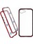 iPhone 16E Kılıfı Çift Taraflı Temperli Cam Manyetik Şeffaf Telefon Kılıfı-Kırmızı (Yurt Dışından) 1