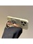 iPhone 16 Pro Max Kılıfı Düz ​​kenar Koruma Tpu+Pc Telefon Kılıfı Aynalı Ayaklı-Siyah (Yurt Dışından) 4