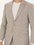 Erkek Bej Slim Fit Yün Kaşmir Karışımlı Çizgili Klasik Ceket 50272614-VR011 6