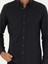 Erkek Siyah Slim Fit Uzun Kollu Gömlek 50279988-VR046 6