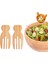 Bambu Salata Karıştırma Aracı Mutfak Çorbası Için Salata Çatalı Boyanmamış Ahşap Salata Kaşığı Karıştırma Çatalı Ahşap Gereçler Sofra Takımı (Yurt Dışından) 2