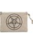 Baphomet Logo 2 Krem Clutch Astarlı Cüzdan / El Çantası 1