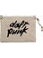 Daft Punk Logo Classic 2 Krem Clutch Astarlı Cüzdan / El Çantası 1