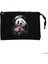 Panda Pizza Siyah Clutch Astarlı Cüzdan / El Çantası 1
