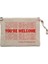 A Day Remember You Are Welcome Type Krem Clutch Astarlı Cüzdan / El Çantası 1