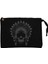 Kızılderili Skull Siyah Clutch Astarlı Cüzdan / El Çantası 1