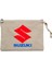 Suzuki Logo Text Krem Clutch Astarlı Cüzdan / El Çantası 1