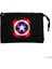Captain America Sheild Neon Siyah Clutch Astarlı Cüzdan / El Çantası 1