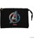 Avengers Red Line Metal Logo Siyah Clutch Astarlı Cüzdan / El Çantası 1