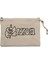 Saxon Logo Text Krem Clutch Astarlı Cüzdan / El Çantası 1