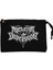 Nocturnal Depression Logo Siyah Clutch Astarlı Cüzdan / El Çantası 1