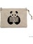 Cute Panda Krem Clutch Astarlı Cüzdan / El Çantası 1
