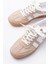 M-1004 Bej Süet Bağcıklı Termo Taban Günlük Kadın Spor 4