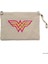 Wonder Woman Logo Krem Clutch Astarlı Cüzdan / El Çantası 1