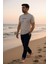 Erkek Slim Fit Enjeksiyon Baskılı Pamuklu T-Shirt 2
