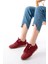 Rs-01 Bordo Süet Ince Taban Günlük Spor Ayakkabı 1