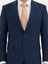 Erkek Lacivert Slim Fit Keten Karışımlı Takım Elbise 50284635-VR033 6