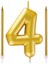 Gold Renkli Rakamlı Doğum Günü Pastası Yaş Mumu – 4 Yaş 1