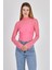 Pembe Dikiş Detaylı Uzun Kollu Tül Bluz 233163 2