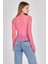 Pembe Dikiş Detaylı Uzun Kollu Tül Bluz 233163 5