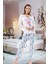 Uzun Kol Dantelli Kadın Pijama Takım 1115 1