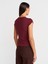 31779 Bisiklet Yaka Basic T-Shirt-Açık Bordo 2