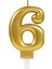 Gold Renkli Rakamlı Doğum Günü Pastası Yaş Mumu – 6 Yaş 1