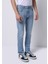 Straight Fit Düşük Bel Düz Paça Erkek Indigo Ecologic Jean Pantolon 4