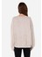 Comfort Fit Yuvarlak Yaka Kadın Bej Sweatshirt 2