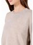 Comfort Fit Yuvarlak Yaka Kadın Bej Sweatshirt 4