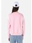 Regular Fit Yuvarlak Yaka Baskılı Kadın Pembe Sweatshirt 2