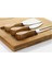 Doğal bambu peynir sunum seti, şık ve kullanışlı, kahverengi renk seçeneğiyle. 4