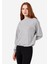 Regular Fit Yuvarlak Yaka Kadın Gri Sweatshirt 1