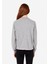 Regular Fit Yuvarlak Yaka Kadın Gri Sweatshirt 2