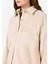 Regular Fit Shirt Neck Kadın Bej Mont 4