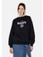 Regular Fit Kapüşonlu Kadın Lacivert Sweatshirt 1