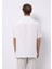 Comfort Fit Shirt Neck Jakarlı Erkek Ekru Kısa Kol Gömlek 2