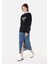 Regular Fit Kapüşonlu Kadın Lacivert Sweatshirt 3