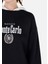 Regular Fit Kapüşonlu Kadın Lacivert Sweatshirt 5