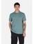 Regular Fit Polo Yaka Düz Erkek Yeşil Kısa Kol Tişört 1