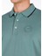 Regular Fit Polo Yaka Düz Erkek Yeşil Kısa Kol Tişört 4