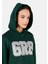 Comfort Fit Kapüşonlu Kadın Yeşil Sweatshirt 4