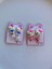 Kız Çocuk Hello Kitty Figürlü Arkası Sıkıştırmalı Delik Olmayan Kulaklar Için Boncuklu Küpe (2 Çift) 4