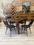 Pina Masif Ağaç Tel Sandalyeli Masa Takımı 85x85x+2sandalye 4